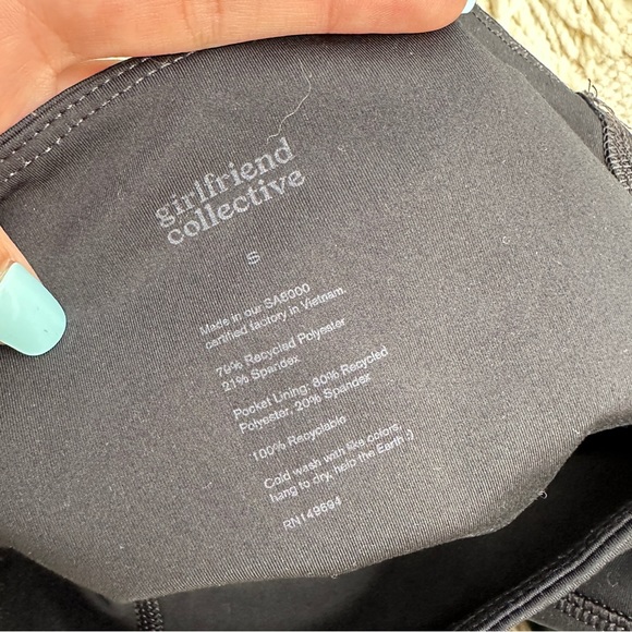 GIRLFRIEND COLLECTIVE black high waisted Compressive Pocket leggings S - Picture 12 of 12